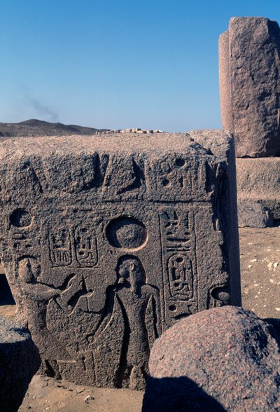 Block with reliefs and inscriptions of Ramesses II, Great Temple of Amun, Tanis, Egypt, New Kingdom, Dynasty XIX by Egyptian 19th Dynasty