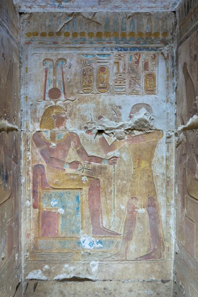 Coloured Relief, Temple of Seti I, Abydos, Egypt by Egyptian 19th Dynasty