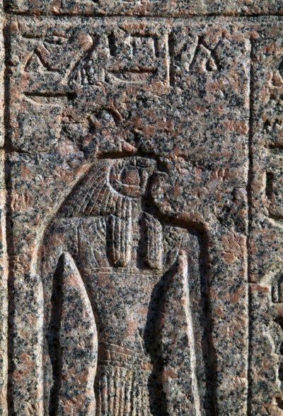 Depiction of Horus, inscription and relief of Horus and Thoth, sarcophagus of Amenhotep, Memphis, Egypt, New Kingdom, Dynasty XIX by Egyptian 19th Dynasty