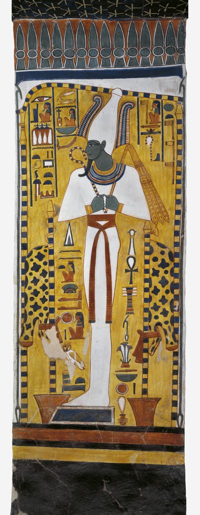 Mural painting of Osiris in Burial chamber from 19th dynasty by Egyptian 19th Dynasty