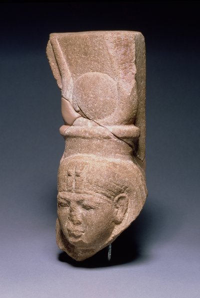Head of Hathor, from Serabit-el-Khadim in Sinai Peninsula by Egyptian 19th Dynasty