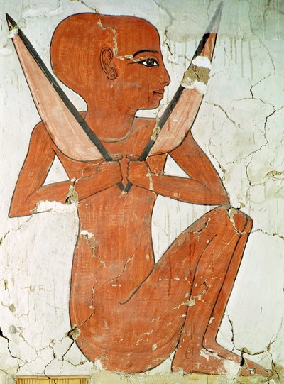 Naos Deity, from the Tomb of Nefertari, New Kingdom by Egyptian 19th Dynasty