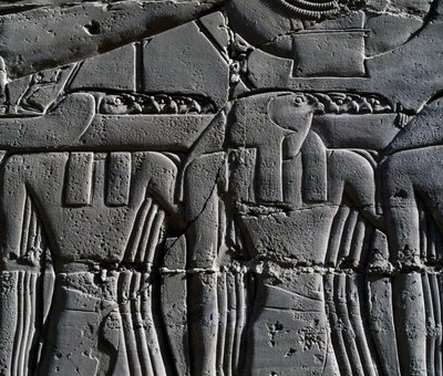 Priest Wearing Hawk Mask (detail) by Egyptian 19th Dynasty