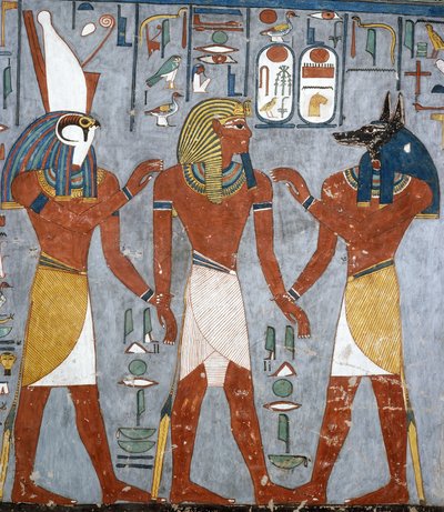 Rameses I Between Horus and Anubis by Egyptian 19th Dynasty