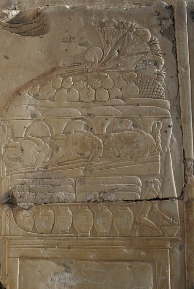 Relief, Temple of Ramses II, Abydos, Egypt, Egyptian Civilization, New Kingdom, Dynasty XIX by Egyptian 19th Dynasty
