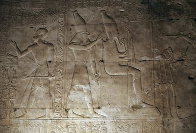 Relief, Temple of Seti I, Abydos, Egypt by Egyptian 19th Dynasty