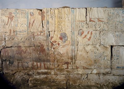 Relief from Tomb of Netcherouymes, Important Official to Ramesses II, Saqqara, Reign of Ramesses II. Egyptian Civilization, New Kingdom, Dynasty XIX by Egyptian 19th Dynasty