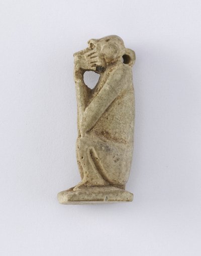 Seated monkey, New Kingdom, c.1292-1190 BC by Egyptian 19th Dynasty