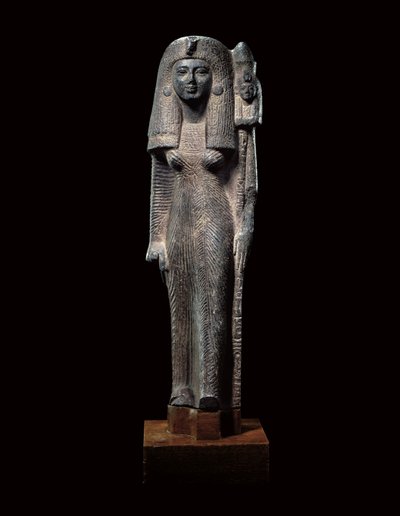 Standard Bearing Statue of Queen Nefertari by Egyptian 19th Dynasty