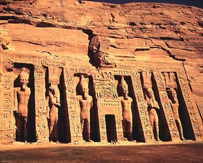 The Temple of Queen Nefertari, also Dedicated to Hathor of Abshek, and Called the Little Temple, New Kingdom by Egyptian 19th Dynasty