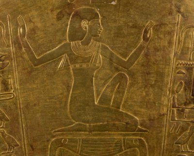 The Goddess Isis, Decorative Detail of Sarcophagus of Queen Tuya, Mother of Ramesses II by Egyptian 19th Dynasty
