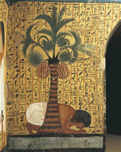 Tomb of Pashedu, Mural Painting of Man Praying by Egyptian 19th Dynasty