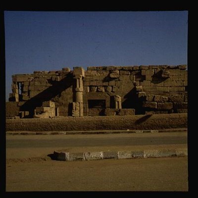 View of a wall with columns by Egyptian 19th Dynasty