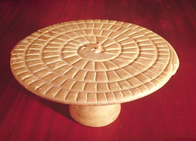 Snake shaped gaming board used for the game mehen, Thinite Period by Egyptian 1st Dynasty