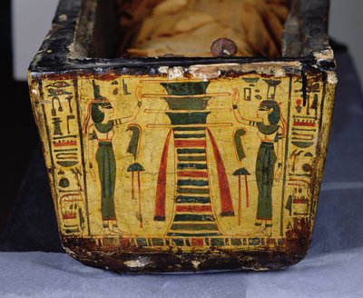 Detail of the Foot End of the Outer Coffin Base of the Mummy of Nesyamun by Egyptian 20th Dynasty