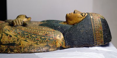 Detail of the Outer Coffin Lid of the Mummy of Nesyamun by Egyptian 20th Dynasty
