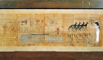 Heruben Papyrus, Divinity on Solar Boat of Seth by Egyptian 20th Dynasty