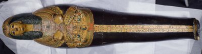 Inner lid of the mummy of Nesyamun, possibly found at Deir El-Bahri, New Kingdom, c.1100 BC by Egyptian 20th Dynasty