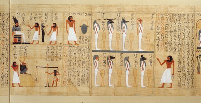 Mythological papyrus of Imenemsaouf, Third Intermediate Period, c.1000 BC (detail) by Egyptian 21st Dynasty