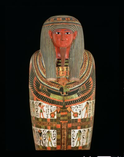 Mummy Cartonnage of Nespanetjerepenere, Detail by Egyptian 22nd Dynasty