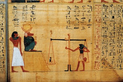 Mythological papyrus of Imenemsauf, Chief bearer of Amon. (detail) by Egyptian 22nd Dynasty