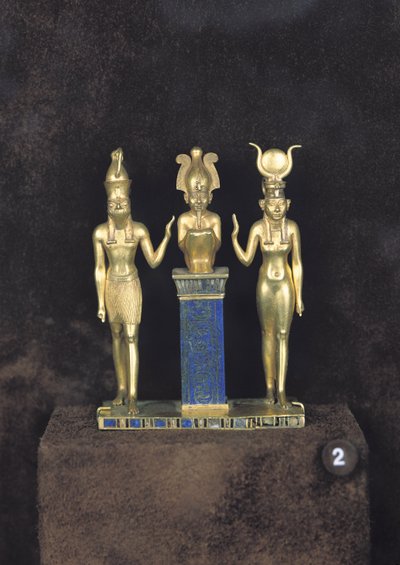 Osiris, Horus, Isis: The Triad of Osorkon II, reign of Osorkon II by Egyptian 22nd Dynasty
