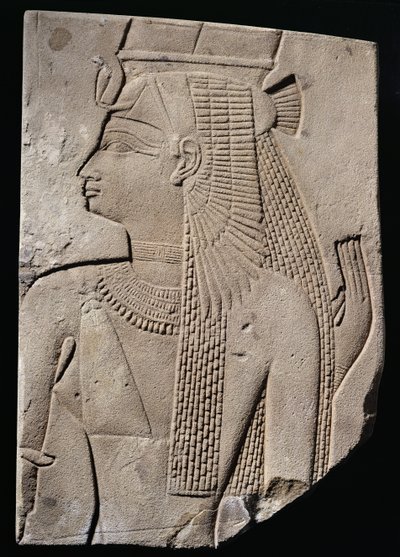 Relief of a Divine Consort, Late Period, c.780-656 BC by Egyptian 25th Dynasty
