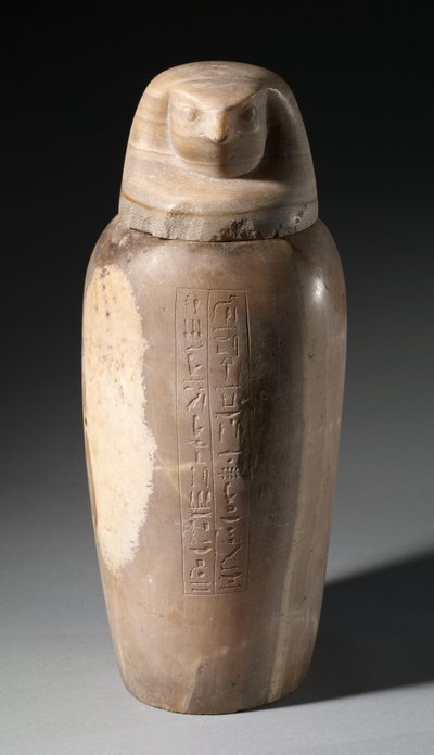 Canopic Jar with Falcon