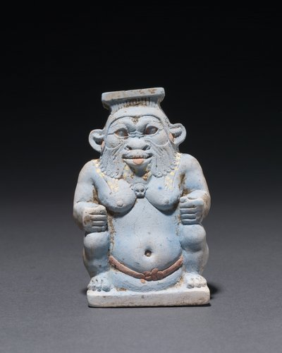 Cosmetic Jar in the Form of the God Bes by Egyptian 26th Dynasty