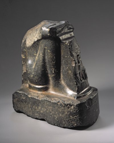 Fragment of a Naophorous Statue, Late Dynastic Period by Egyptian 26th Dynasty