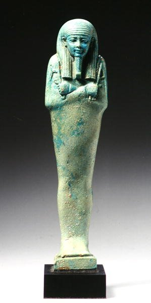 Ushabti Figure for Nakht-Hor-em-heb-mes-em-khereden, Late Dynastic Period, c.600 BC by Egyptian 26th Dynasty