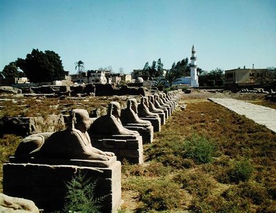 Avenue of Sphinxes, added by Nectanebo I by Egyptian 30th Dynasty