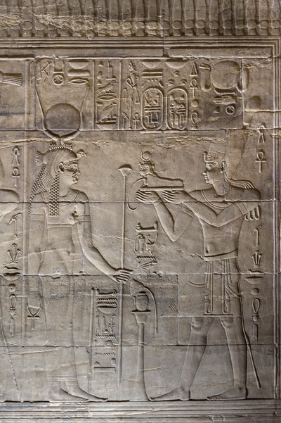 Reliefs in the Inner Sanctuary, Philae Temple, Aswan, Egypt by Egyptian 30th Dynasty