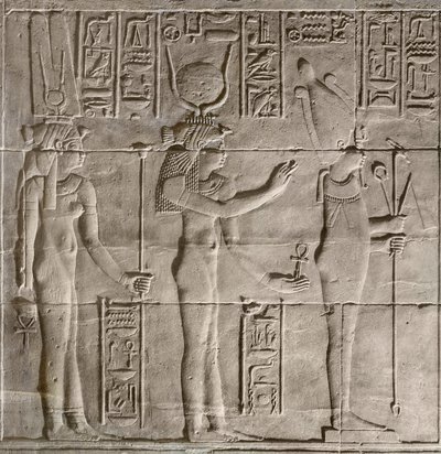 Reliefs in the Inner Sanctuary, Philae Temple, Aswan, Egypt by Egyptian 30th Dynasty