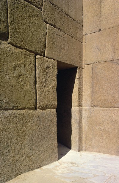 Granite walling from the Valley Temple of Khafre, Old Kingdom by Egyptian 4th Dynasty