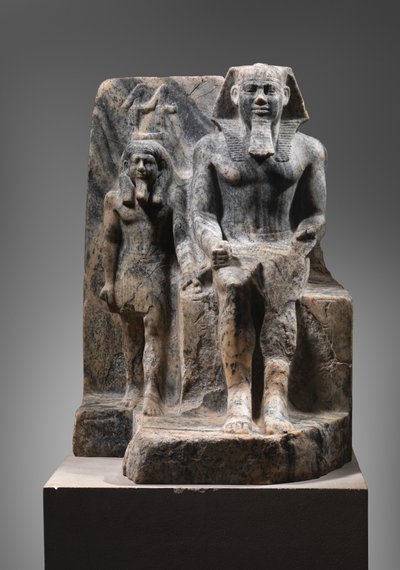 King Sahure and a Nome God by Egyptian 5th Dynasty