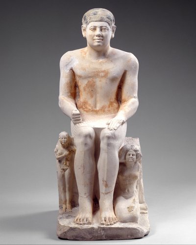 Nikare with His Wife and Daughter, c.2420-2389 B.C. by Egyptian 5th Dynasty