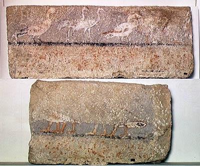 Wall Painting Depicting Birds, Old Kingdom by Egyptian 5th Dynasty