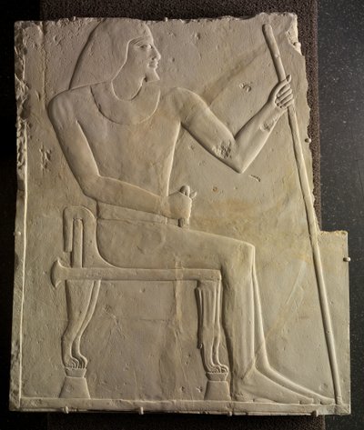 Relief of Nyankhnesut Seated, from Saqqara, c.2311-2281 BC by Egyptian 6th Dynasty