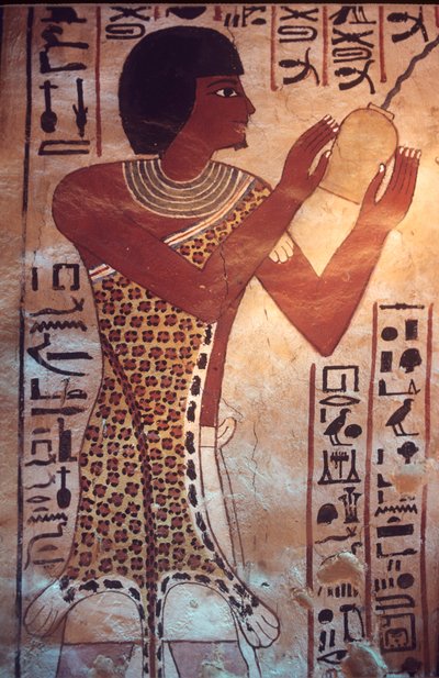 Ancient Egypt, Tomb of Sennufer, Thebes, Luxor, Wall painting, fresco, mural, Sennufer