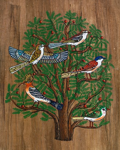 Egyptian Papyrus: Birds on a Tree by Egyptian Egyptian