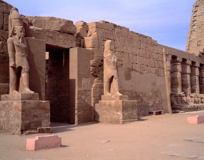 View of the Temple of Karnak, Egypt by Egyptian Egyptian