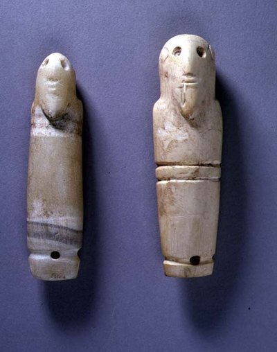 Tags with bearded male heads by Egyptian Egyptian