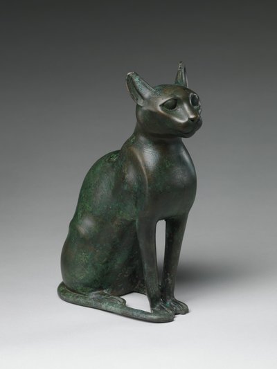 Cat Statuette Intended to Contain a Mummified Cat by Egyptian Ptolemaic Period