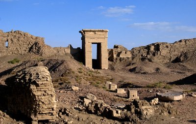 Egyptian Antiquity: View of the Arch of the North Gate, Temple of Hathor, Denderah, Egypt by Egyptian Ptolemaic Period