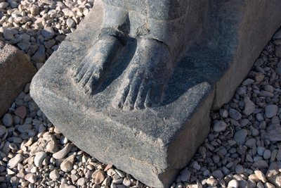 Base of the Statue of the Goddess Hathor, Temple of Hathor, Denderah, Egypt by Egyptian Ptolemaic Period
