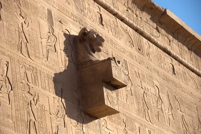 Lion-Head Gargoyle, Temple of Hathor, Denderah, Egypt by Egyptian Ptolemaic Period