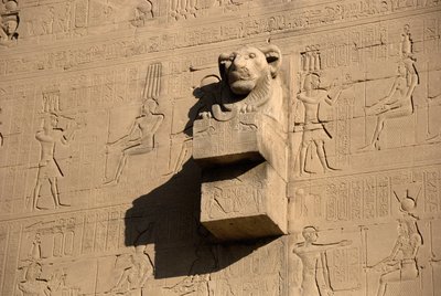 Lion-Head Gargoyle, Temple of Hathor, Denderah, Egypt by Egyptian Ptolemaic Period