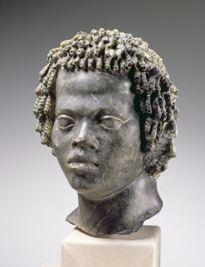 Head of a Black Man, late second century BC by Egyptian Ptolemaic Period