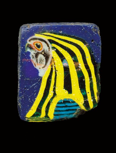 Mosaic Falcon Head Inlay by Egyptian Ptolemaic Period